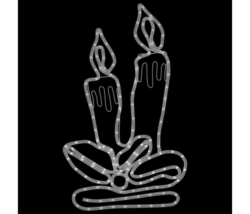 vidaXL Ziemassvētku svecīšu figūras, 2 gab., 144 LED, 70x42 cm