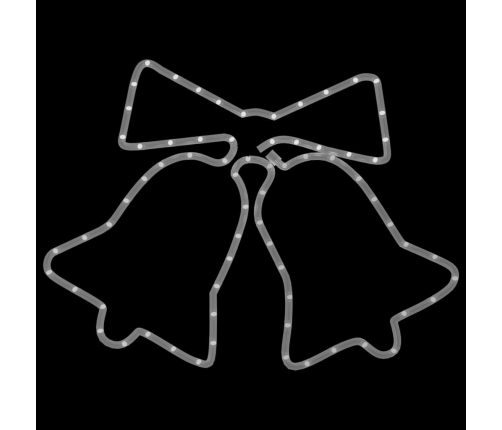 vidaXL Ziemassvētku zvaniņu figūras, 2 gab., 72 LED, 50x56 cm