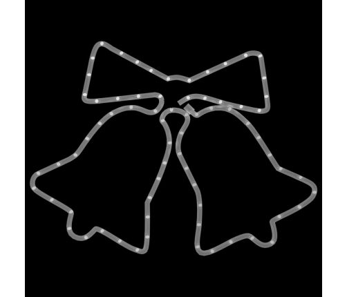 vidaXL Ziemassvētku zvaniņu figūras, 3 gab., 72 LED, 50x56 cm