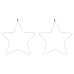 vidaXL Ziemassvētku zvaigznes figūras, 2 gab., 48 baltas LED, 56 cm