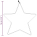 vidaXL Ziemassvētku zvaigznes figūras, 3 gab., 48 baltas LED, 56 cm