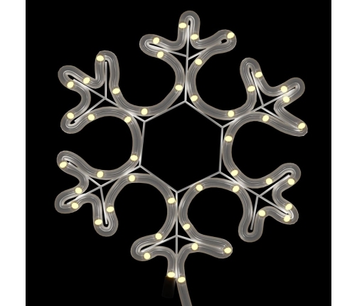 vidaXL Ziemassvētku sniegpārslas figūras, 3 gab., baltas LED, 27x27 cm