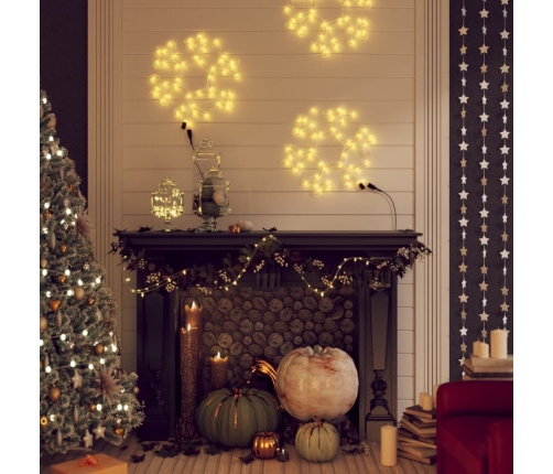 vidaXL Ziemassvētku sniegpārslas figūras, 3 gab., baltas LED, 27x27 cm