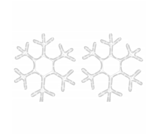 vidaXL Ziemassvētku sniegpārslas figūras, 2 gab., baltas LED, 38x37 cm