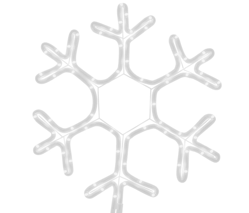 vidaXL Ziemassvētku sniegpārslas figūras, 3 gab., baltas LED, 38x37 cm