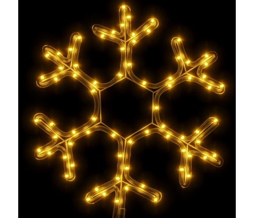 vidaXL Ziemassvētku sniegpārslas figūras, 3 gab., baltas LED, 38x37 cm