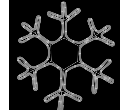 vidaXL Ziemassvētku sniegpārslas figūras, 3 gab., baltas LED, 38x37 cm