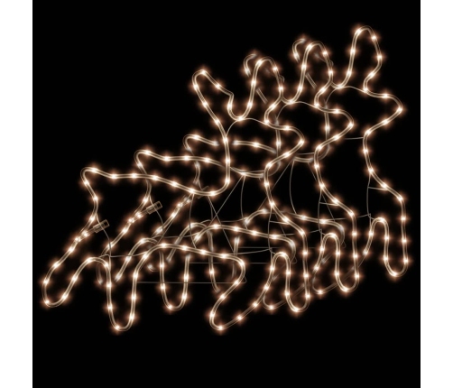 vidaXL LED Ziemassvētku ziemeļbriežu figūras, 3 gab., 57x55x4,5 cm