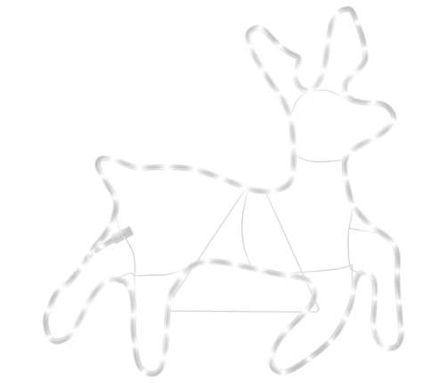 vidaXL LED Ziemassvētku ziemeļbriežu figūras, 3 gab., 57x55x4,5 cm