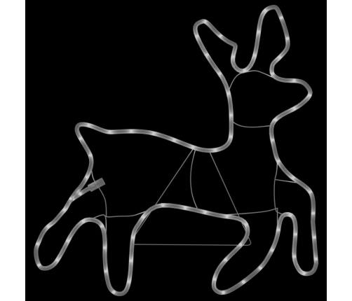 vidaXL LED Ziemassvētku ziemeļbriežu figūras, 3 gab., 57x55x4,5 cm