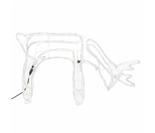 vidaXL Ziemassvētku ziemeļbriežu figūras, 3 gab., baltas, 73x31x45 cm