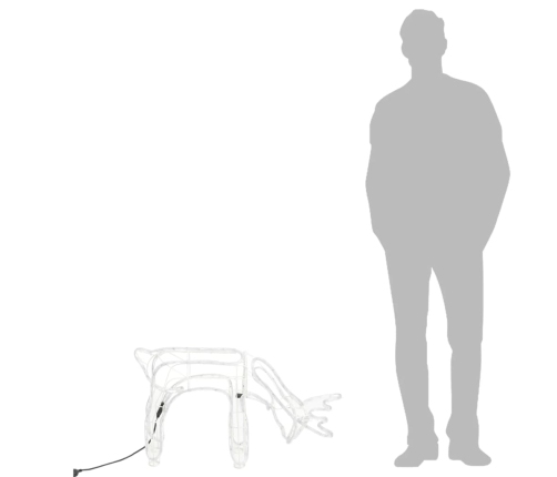 Ziemeļbriežu Figūras, 2 Gab., Vēsi Baltas, 73X31X45 Cm Vidaxl