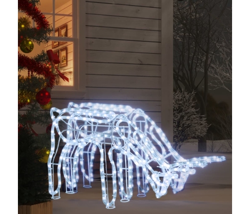 Ziemeļbriežu Figūras, 2 Gab., Vēsi Baltas, 73X31X45 Cm Vidaxl