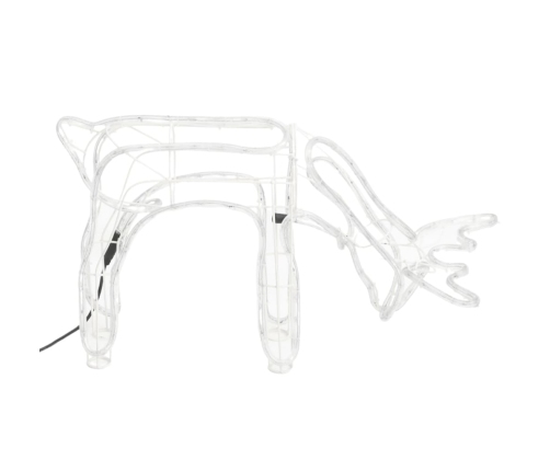 vidaXL ziemeļbriežu figūras, 3 gab., vēsi baltas, 73x31x45 cm