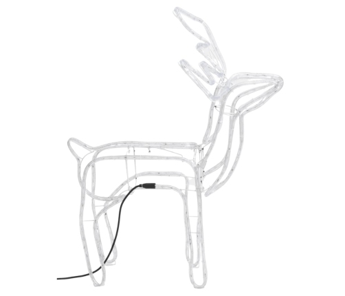 vidaXL 3-daļīgs ziemeļbriežu figūru komplekts, silti baltas lampiņas