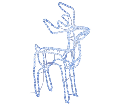 vidaXL 3-daļīgs ziemeļbriežu figūru komplekts, vēsi baltas lampiņas