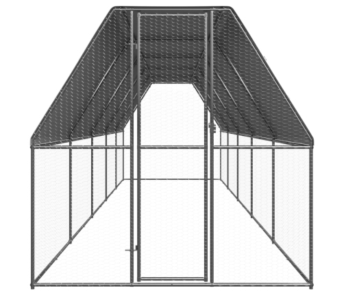 vidaXL vistu būris, 2x10x2 m, cinkots tērauds
