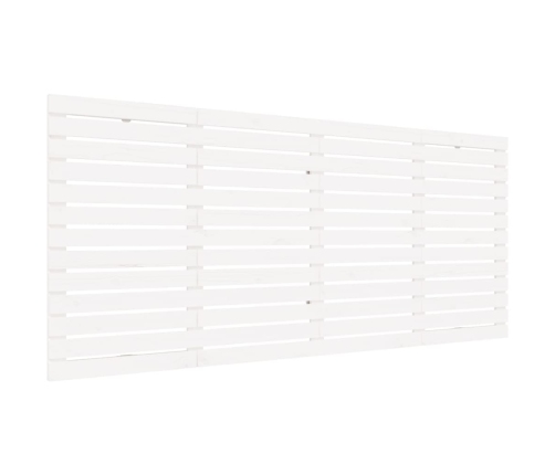 vidaXL sienas galvgalis, balts, 206x3x91,5 cm, priedes masīvkoks
