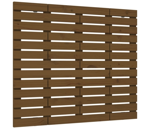 vidaXL sienas galvgalis, brūns, 96x3x91,5 cm, priedes masīvkoks