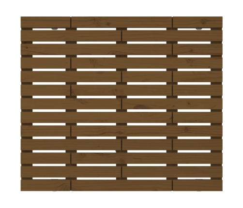 vidaXL sienas galvgalis, brūns, 96x3x91,5 cm, priedes masīvkoks