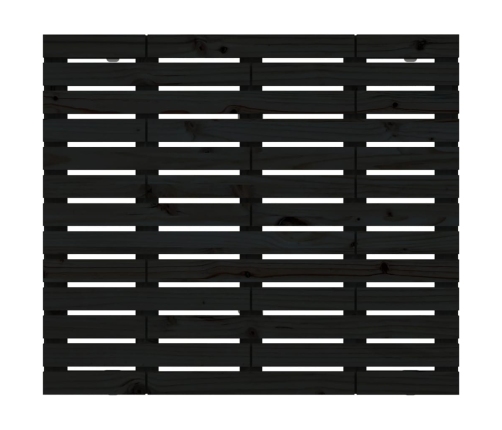 vidaXL sienas galvgalis, melns, 81x3x91,5 cm, priedes masīvkoks