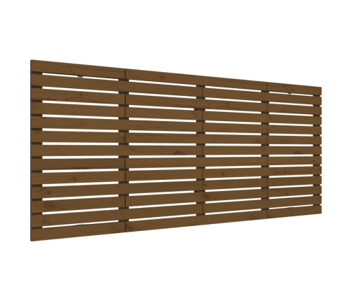 vidaXL sienas galvgalis, brūns, 166x3x91,5 cm, priedes masīvkoks