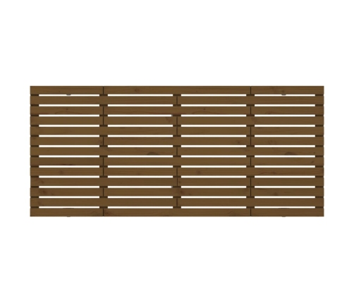 vidaXL sienas galvgalis, brūns, 166x3x91,5 cm, priedes masīvkoks