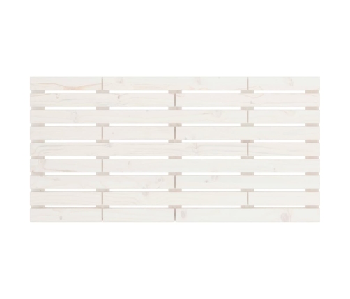 vidaXL sienas galvgalis, balts, 146x3x63 cm, priedes masīvkoks