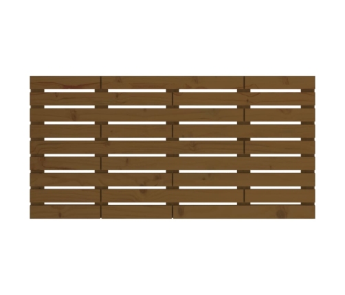 vidaXL sienas galvgalis, brūns, 156x3x63 cm, priedes masīvkoks