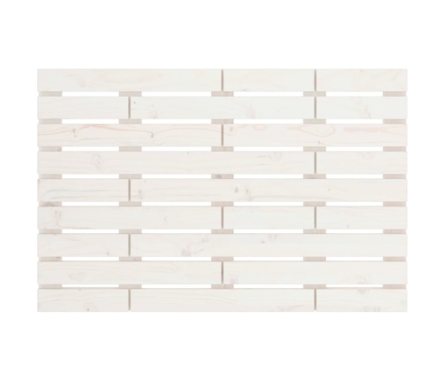 vidaXL sienas galvgalis, balts, 81x3x63 cm, priedes masīvkoks