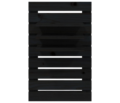 vidaXL sienas plaukti gultai, 2 gab., melni, priedes masīvkoks