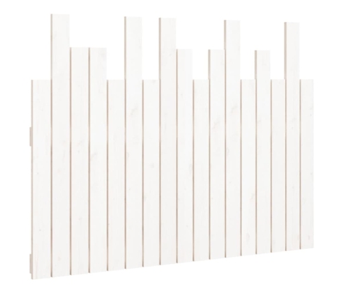 vidaXL sienas galvgalis, balts, 108x3x80 cm, priedes masīvkoks