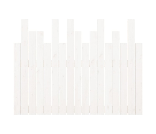 vidaXL sienas galvgalis, balts, 108x3x80 cm, priedes masīvkoks