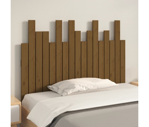 vidaXL sienas galvgalis, brūns, 103x3x80 cm, priedes masīvkoks