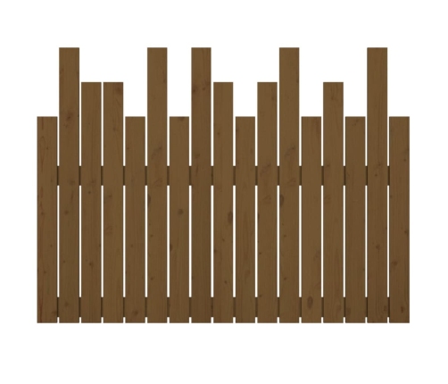 vidaXL sienas galvgalis, brūns, 103x3x80 cm, priedes masīvkoks