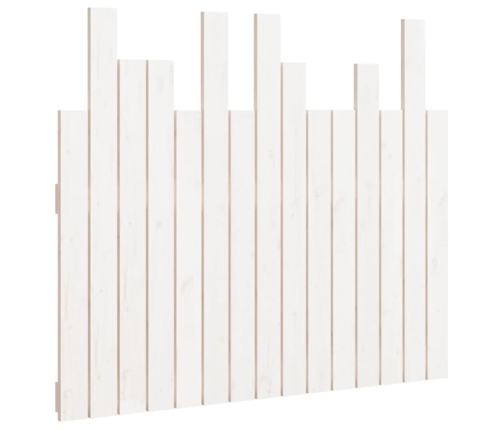 vidaXL sienas galvgalis, balts, 95,5x3x80 cm, priedes masīvkoks