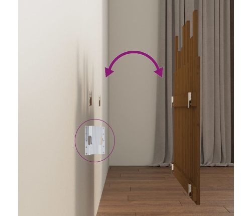 vidaXL galvgalis, medus brūns, 95,5x3x80 cm, priedes masīvkoks