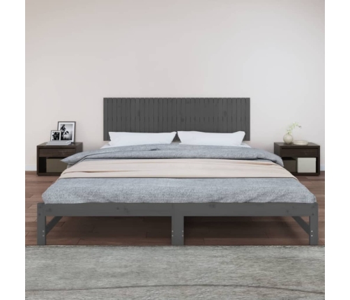 vidaXL sienas galvgalis, 204x3x60 cm, priedes masīvkoks