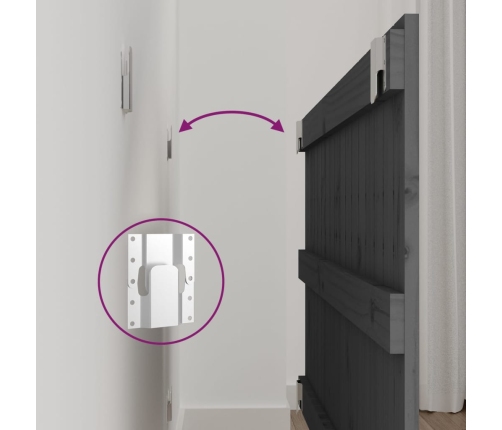 vidaXL sienas galvgalis, 95,5x3x60 cm, priedes masīvkoks