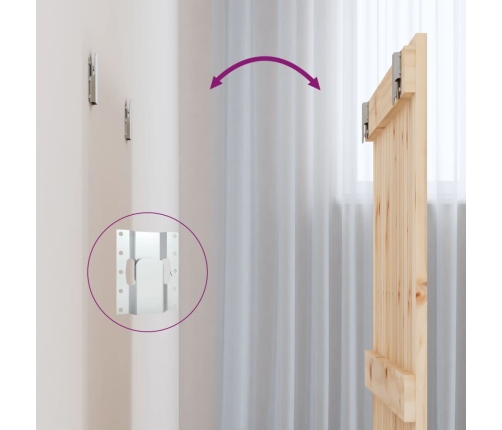 vidaXL sienas galvgalis, 82,5x3x60 cm, priedes masīvkoks