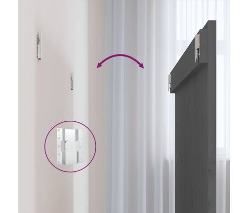 vidaXL sienas galvgalis, 108x3x90 cm, priedes masīvkoks