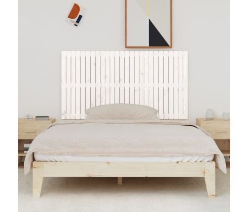 vidaXL sienas galvgalis, balts, 166 x 3 x 90 cm, priedes masīvkoks