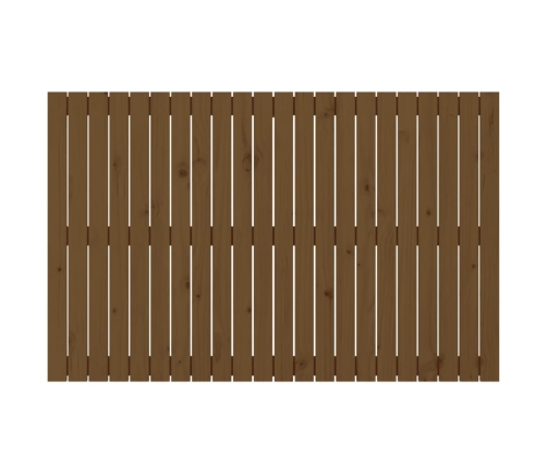 vidaXL sienas galvgalis, brūns, 140x3x90 cm, priedes masīvkoks