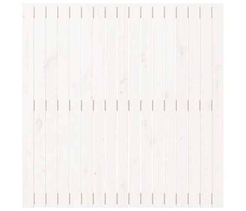 vidaXL sienas galvgalis, balts, 108x3x110 cm, priedes masīvkoks