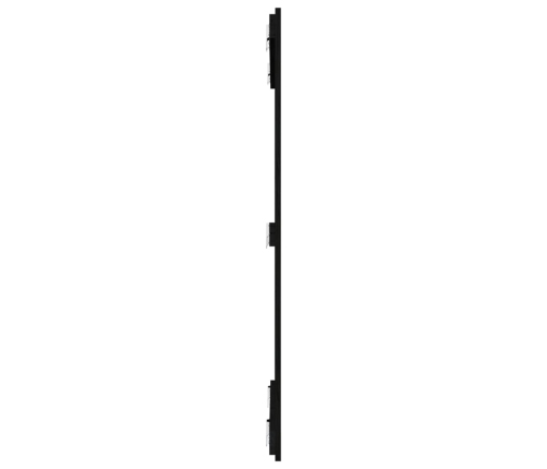 vidaXL sienas galvgalis, melns, 95,5x3x110 cm, priedes masīvkoks
