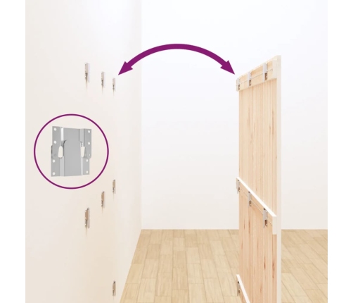 vidaXL sienas galvgalis, balts, 127,5x3x110 cm, priedes masīvkoks