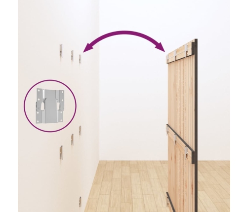 vidaXL sienas galvgalis, 127,5x3x110 cm, priedes masīvkoks