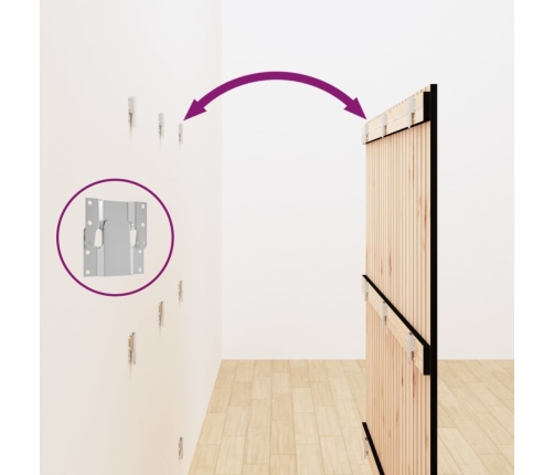 vidaXL sienas galvgalis, melns, 146,5x3x110 cm, priedes masīvkoks