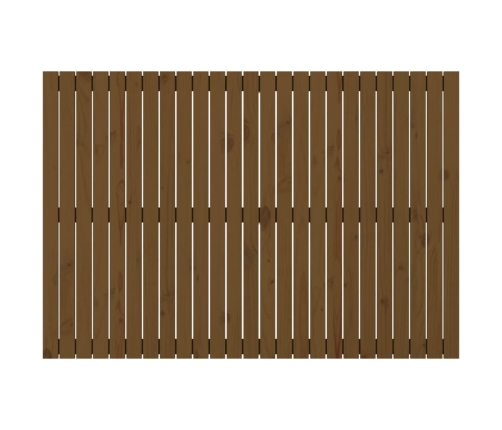 vidaXL sienas galvgalis, brūns, 159,5x3x110 cm, priedes masīvkoks