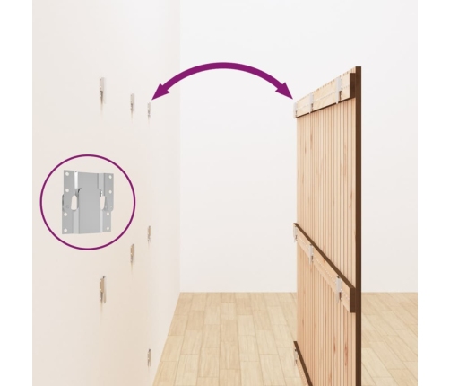 vidaXL sienas galvgalis, brūns, 159,5x3x110 cm, priedes masīvkoks